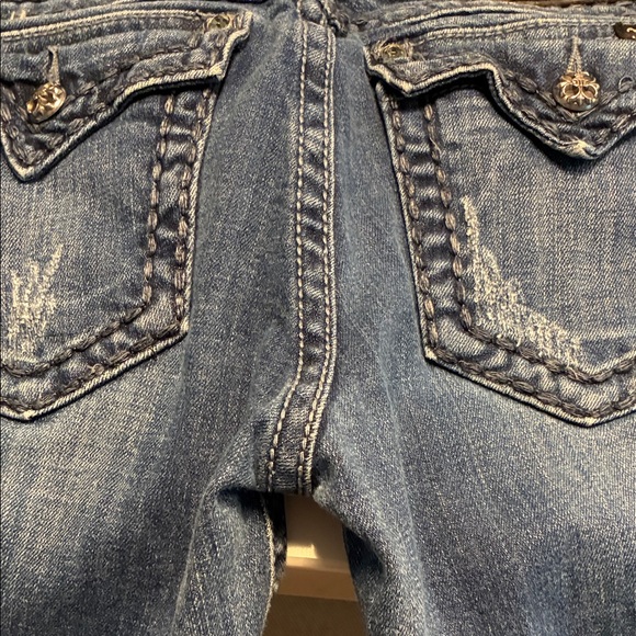 Miss Me Dark Blue Straight Leg Jeans - Picture 4 of 6